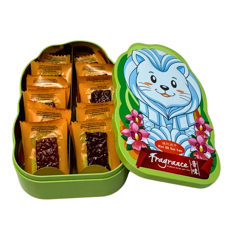 Merlion Tin BB Bak Kwa 鱼尾狮铁盒BB肉干 (200g)