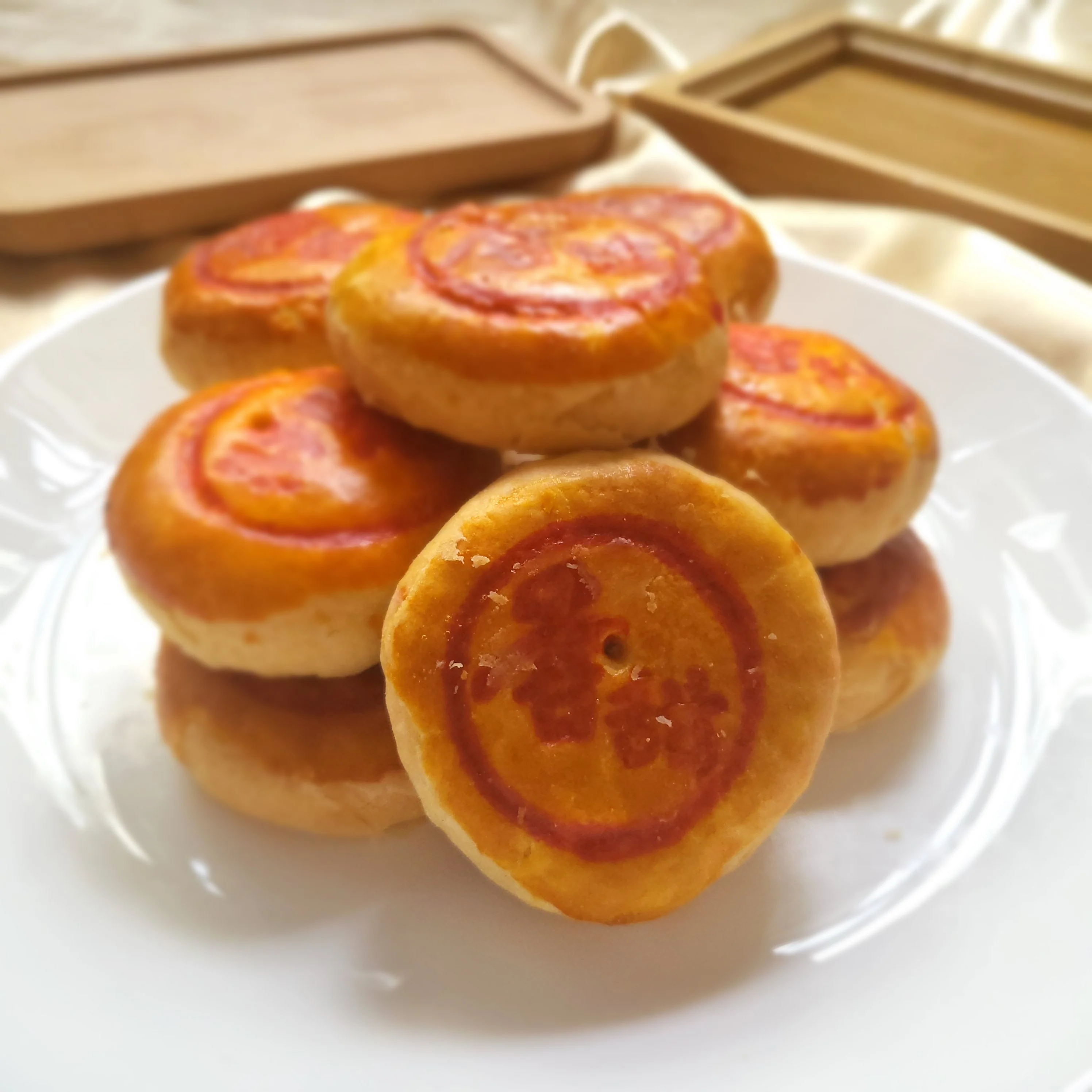 Sweet Tau Sar Pastry 甜豆沙饼 (10pcs)