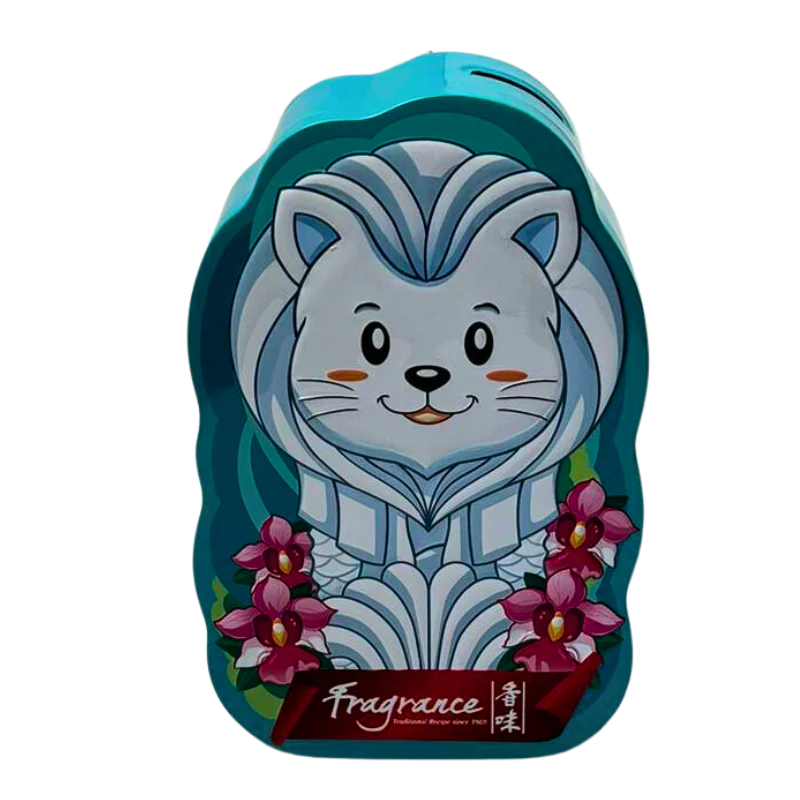 Merlion Tin Charcoal Roast White Coffee 鱼尾狮铁盒新加坡炭烤白咖啡 (12packets) - Image 2